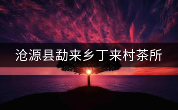 滄源縣勐來(lái)鄉(xiāng)丁來(lái)村茶所