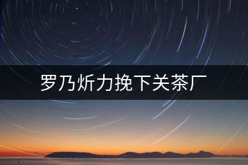 羅乃炘力挽下關茶廠