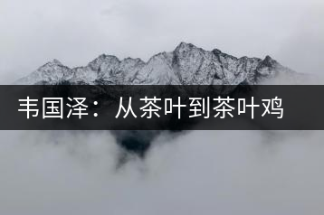 韋國澤：從茶葉到茶葉雞 覃塘毛尖茶三代傳承