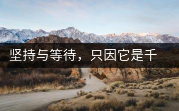 堅持與等待，只因它是千山之外