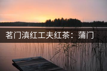茗門滇紅工夫紅茶：蒲門佳茗，伴您度秋