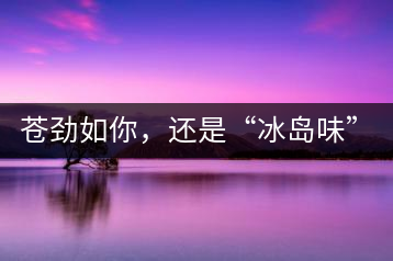 蒼勁如你，還是“冰島味”嗎？
