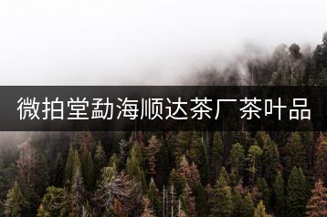 微拍堂勐海順達茶廠茶葉品質(zhì)如何？