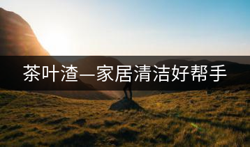 茶葉渣—家居清潔好幫手