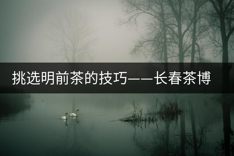 挑選明前茶的技巧——長春茶博會 挑選明前茶的技巧——長春茶博會