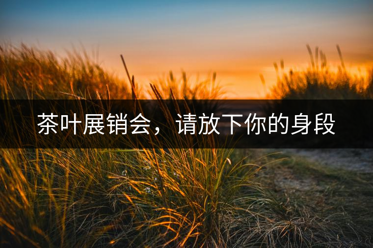 茶葉展銷(xiāo)會(huì)，請(qǐng)放下你的身段