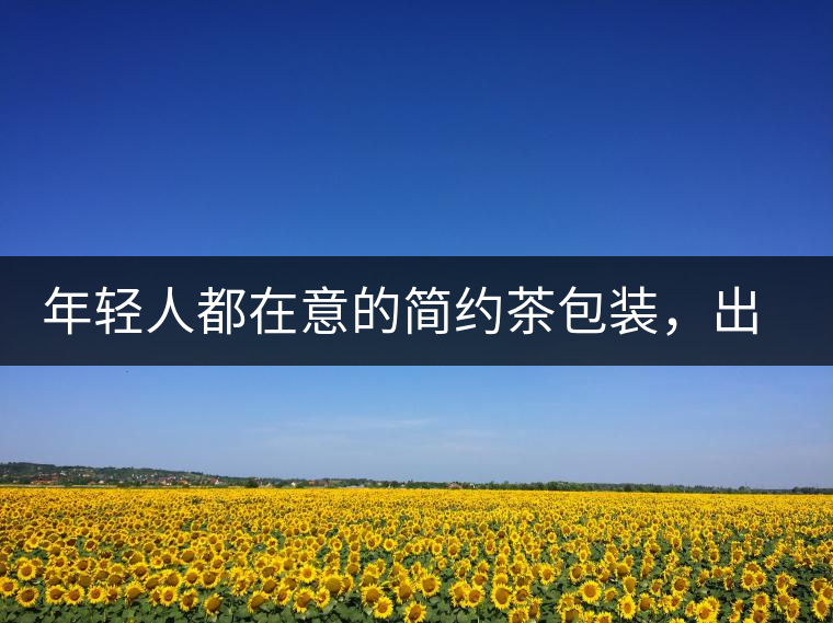年輕人都在意的簡(jiǎn)約茶包裝，出道顏值即巔峰的茶包裝可真好喝！