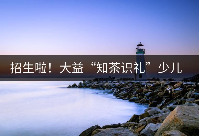 招生啦！大益“知茶識禮”少兒茶文化課程暑期班上線