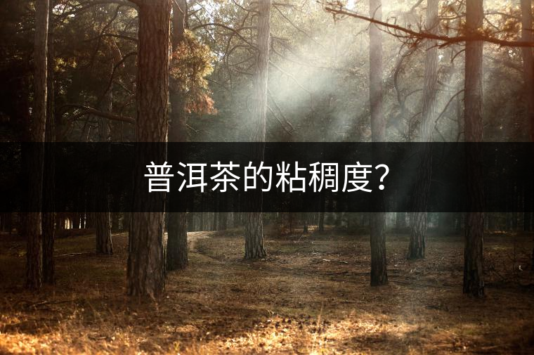 普洱茶的粘稠度? 普洱茶的粘稠度?