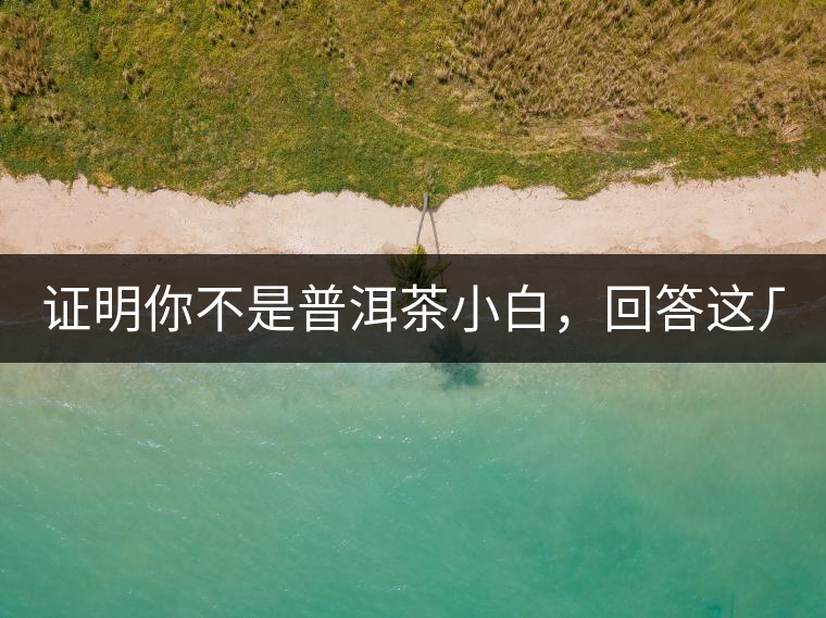 證明你不是普洱茶小白，回答這幾個(gè)問(wèn)題先！