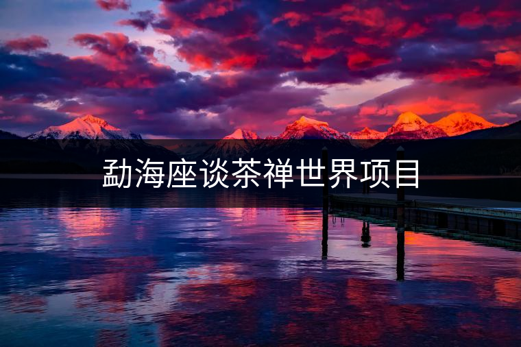 勐海座談茶禪世界項(xiàng)目 勐海座談茶禪世界項(xiàng)目