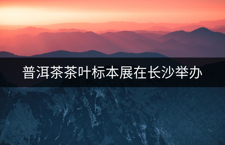 普洱茶茶葉標(biāo)本展在長沙舉辦