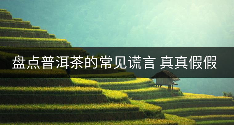 盤(pán)點(diǎn)普洱茶的常見(jiàn)謊言 真真假假 看看你認(rèn)可幾條？