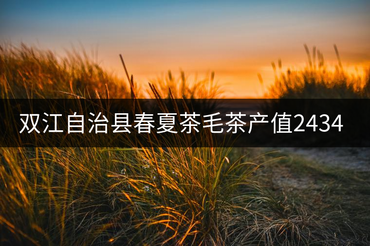 雙江自治縣春夏茶毛茶產值243465.12萬元，平均價穩(wěn)居全市版首