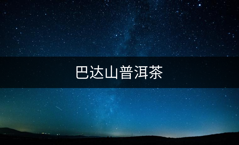 巴達山普洱茶