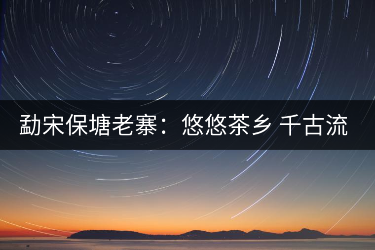 勐宋保塘老寨：悠悠茶鄉(xiāng) 千古流芳