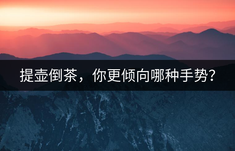 提壺倒茶，你更傾向哪種手勢？