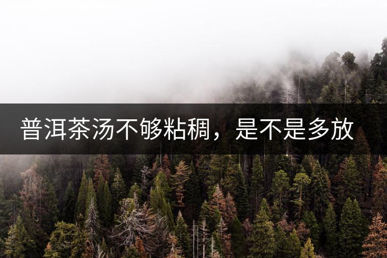 普洱茶湯不夠粘稠，是不是多放些茶葉就好了嗎？