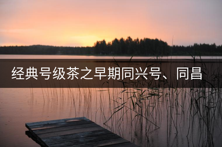 經(jīng)典號(hào)級(jí)茶之早期同興號(hào)、同昌黃記老圓茶