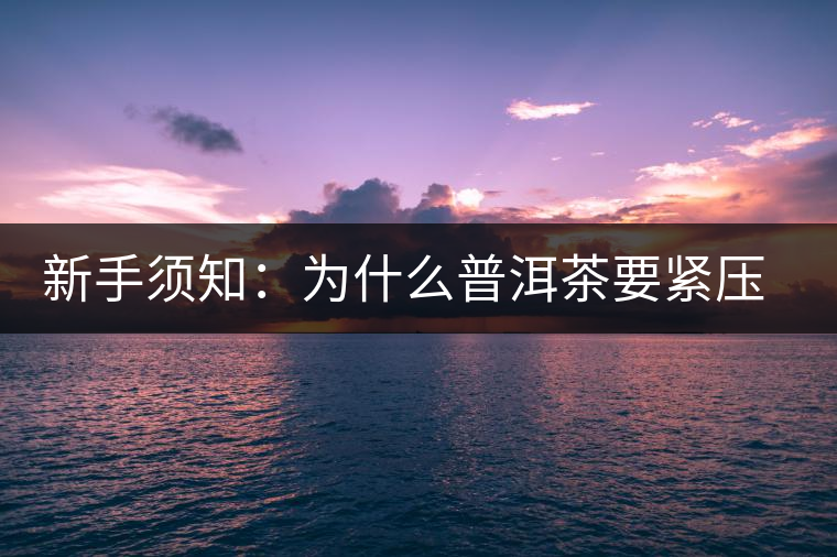 新手須知：為什么普洱茶要緊壓而不散存？