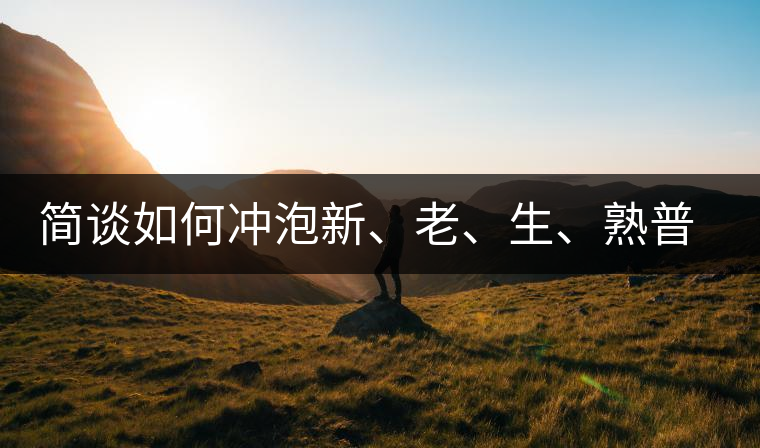 簡談如何沖泡新、老、生、熟普洱茶？