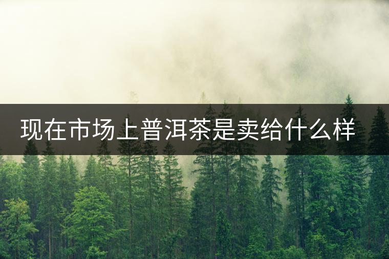 現在市場上普洱茶是賣給什么樣的消費者？