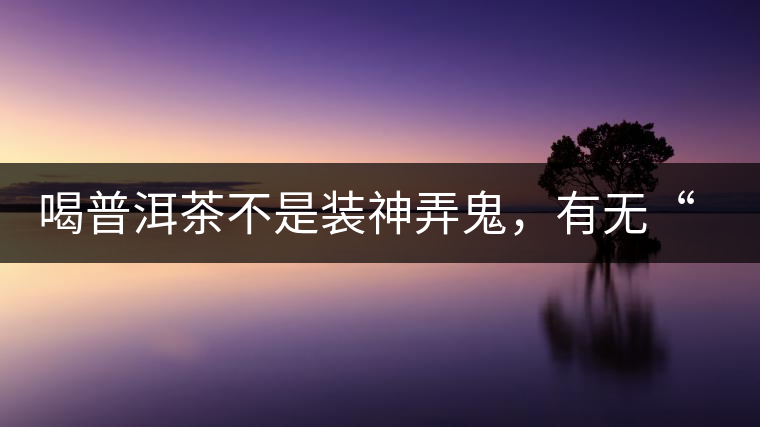 喝普洱茶不是裝神弄鬼，有無“茶氣”不要盲目崇拜