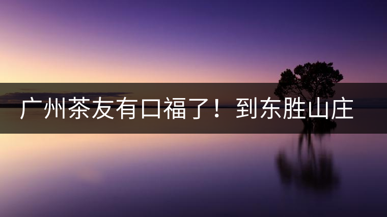 廣州茶友有口福了！到東勝山莊吃“普洱雞”去——