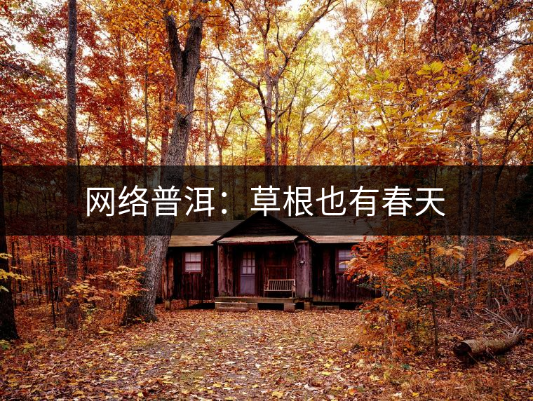 網(wǎng)絡普洱:草根也有春天 網(wǎng)絡普洱:草根也有春天