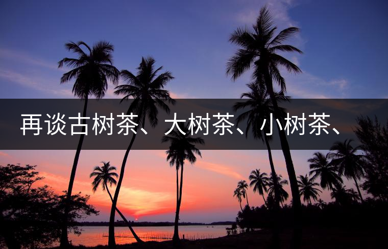 再談古樹(shù)茶、大樹(shù)茶、小樹(shù)茶、臺(tái)樹(shù)茶…