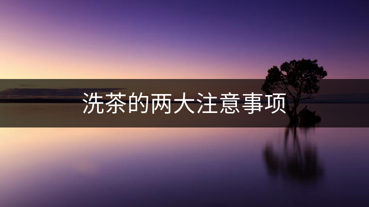 洗茶的兩大注意事項 洗茶的兩大注意事項