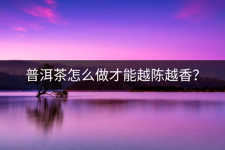 普洱茶怎么做才能越陳越香？