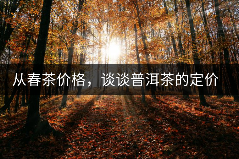 從春茶價(jià)格，談?wù)勂斩璧亩▋r(jià)權(quán)