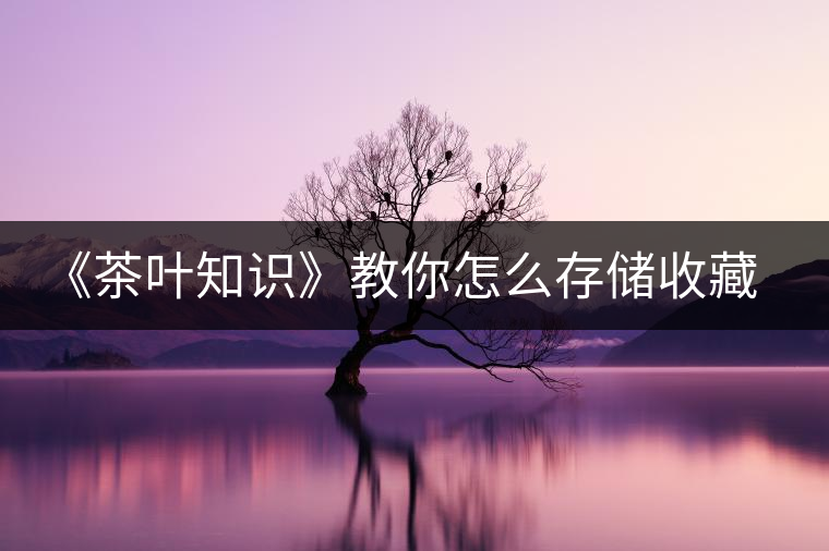 《茶葉知識(shí)》教你怎么存儲(chǔ)收藏普洱茶？