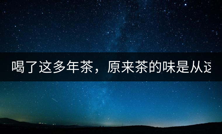 喝了這多年茶，原來茶的味是從這里來的！
