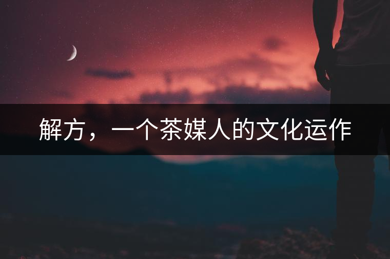 解方，一個(gè)茶媒人的文化運(yùn)作