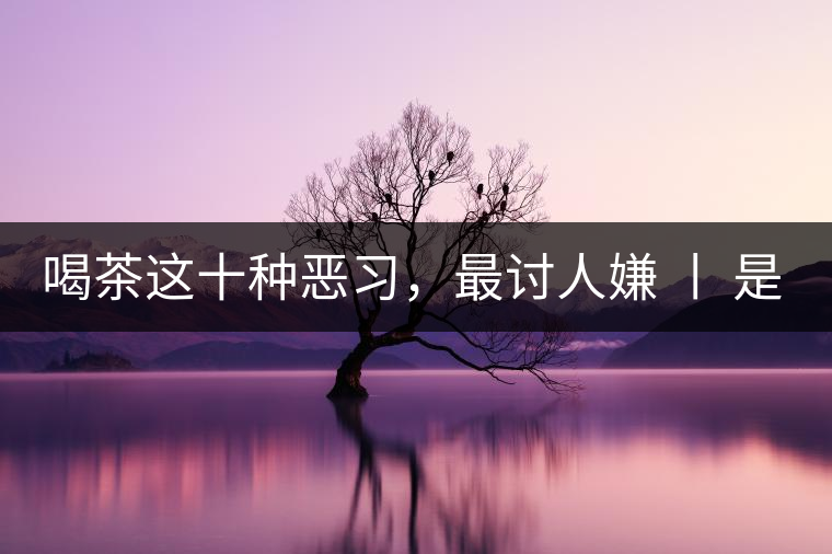 喝茶這十種惡習(xí)，最討人嫌 丨 是否同感？