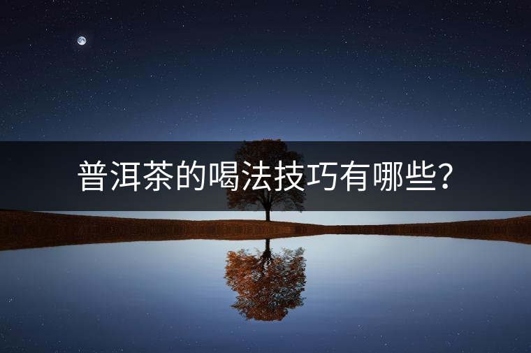普洱茶的喝法技巧有哪些？