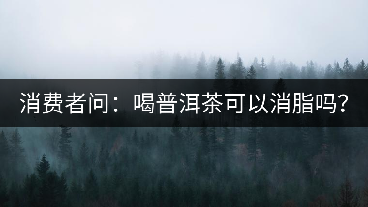消費(fèi)者問(wèn)：喝普洱茶可以消脂嗎？