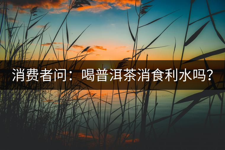 消費者問：喝普洱茶消食利水嗎？