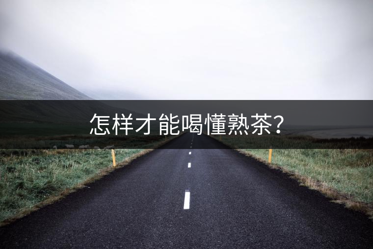 怎樣才能喝懂熟茶？