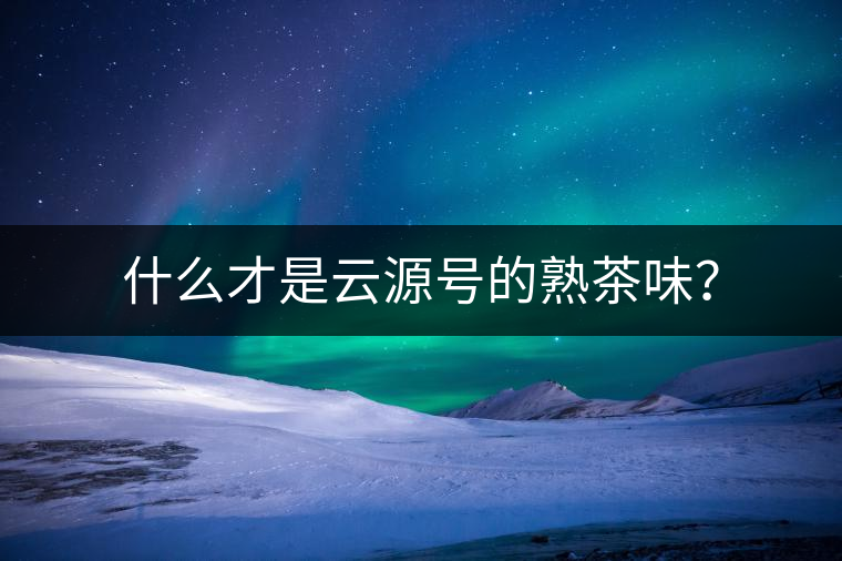 什么才是云源號(hào)的熟茶味？