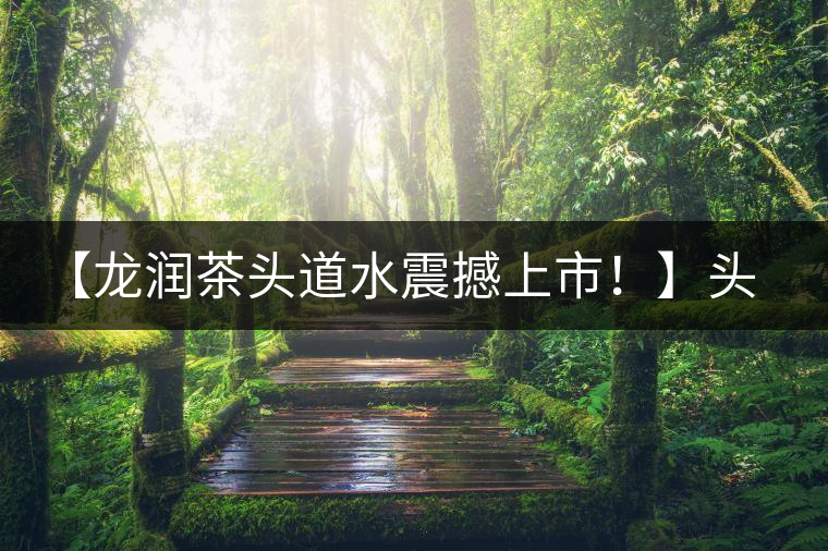【龍潤茶頭道水震撼上市！】頭道水，二道茶，三道四道是精華！