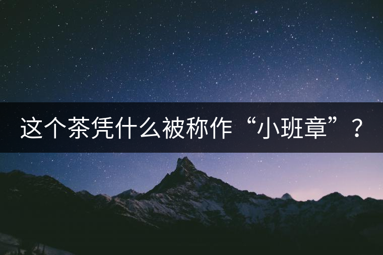 這個茶憑什么被稱作“小班章”？