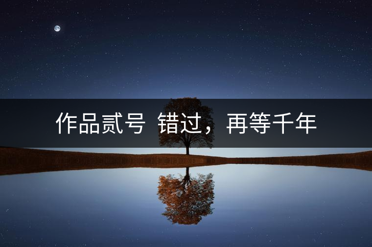 作品貳號  錯過，再等千年