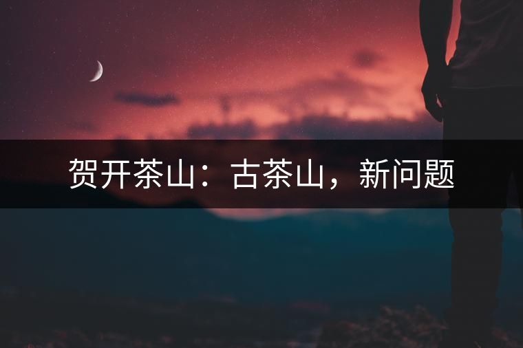 賀開茶山：古茶山，新問題