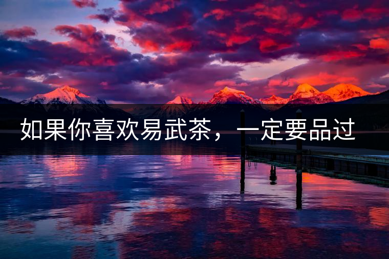 如果你喜歡易武茶，一定要品過丁家寨才知道易武的魅力