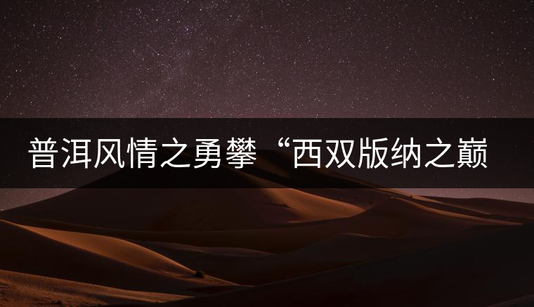 普洱風情之勇攀“西雙版納之巔”——勐宋古茶山 普洱風情之勇攀“西雙版納之巔”——勐宋古茶山