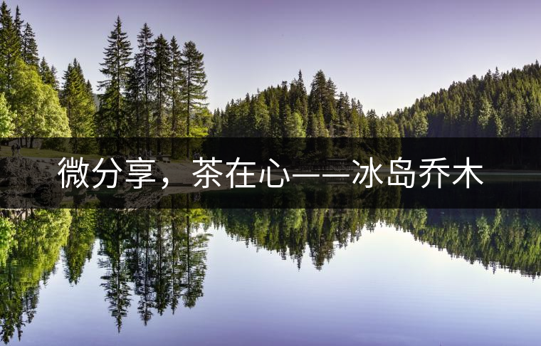 微分享，茶在心——冰島喬木