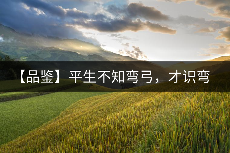 【品鑒】平生不知彎弓，才識彎弓，難舍彎弓